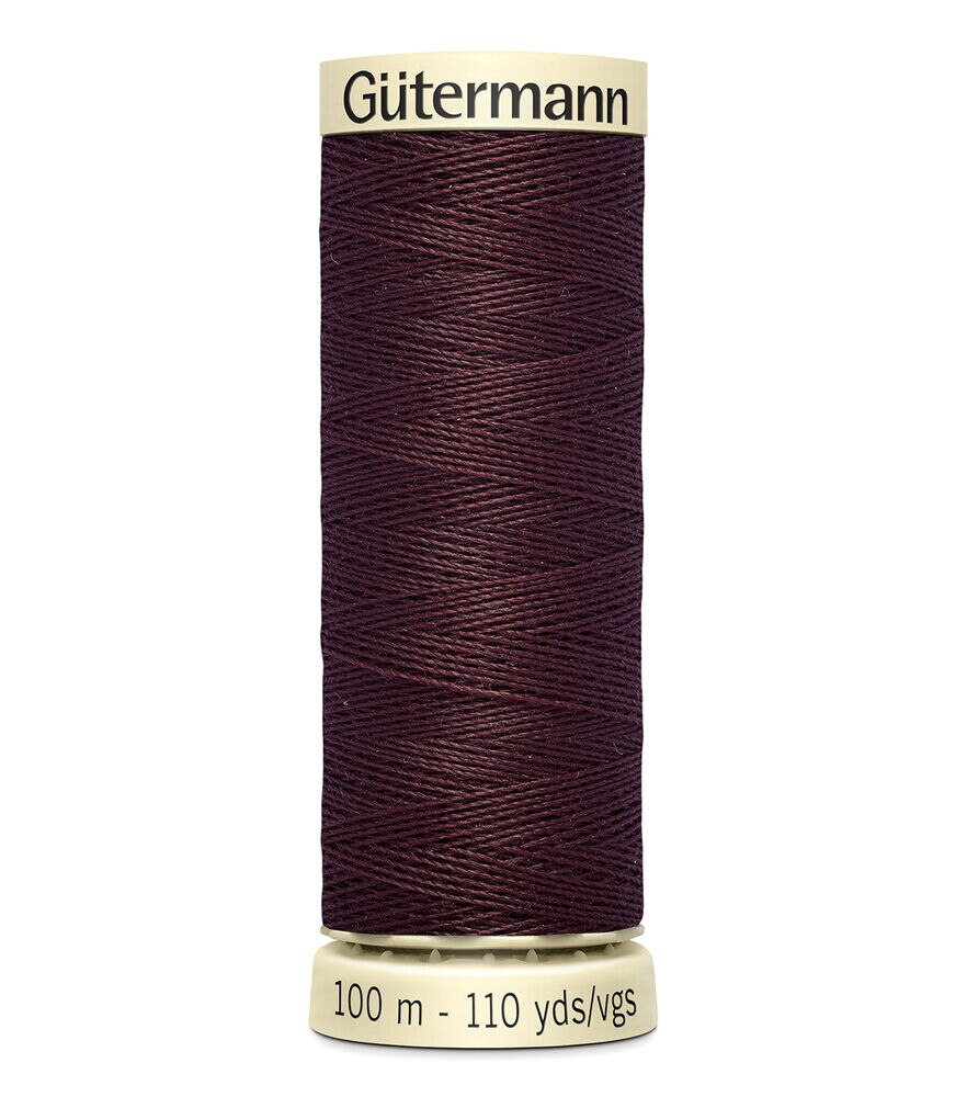 Gutermann 110yd Sew All 40wt Sew All Polyester Thread, 592 Chili Brown, swatch
