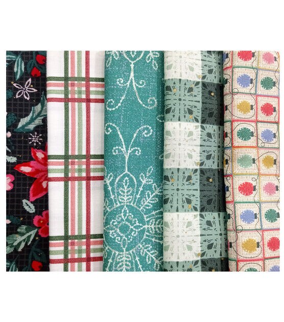 18" x 21" Crafty Christmas Cotton Fabric Quarters 5ct by Place & Time, , hi-res, image 2