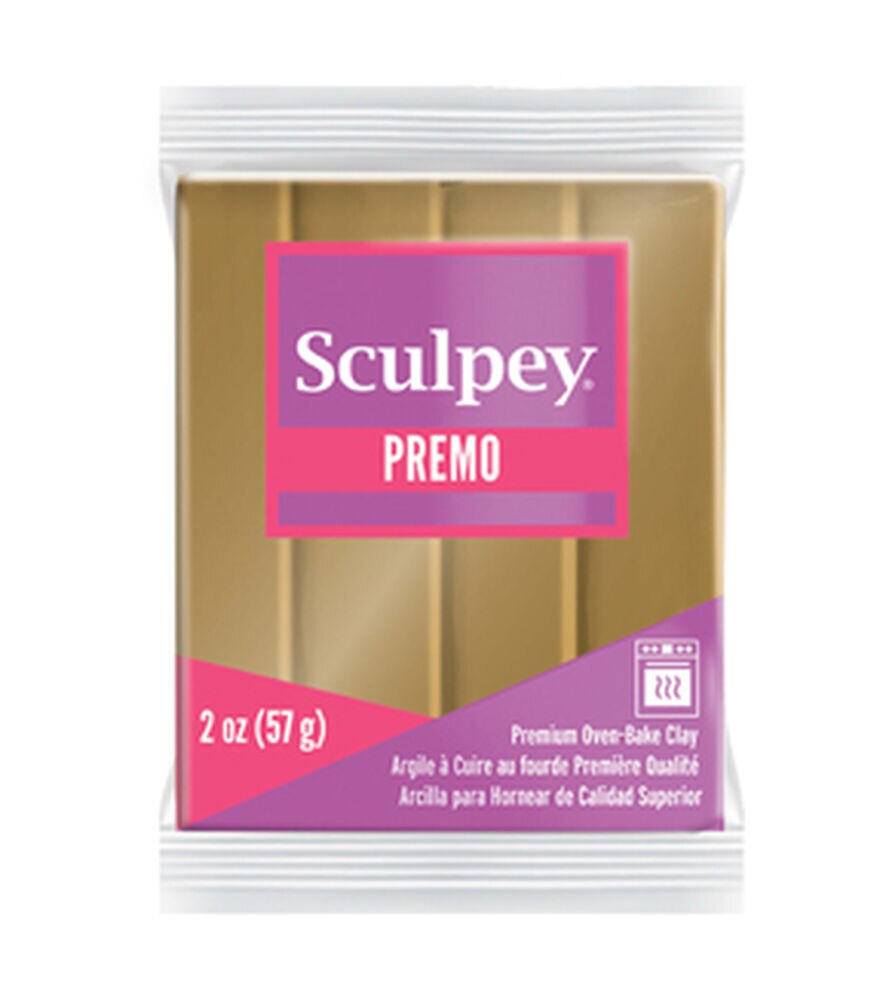 Sculpey 2oz Premo Premium Oven Bake Polymer Clay, Antique Gold, swatch