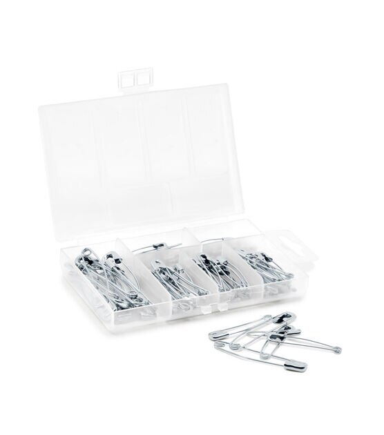 Dritz Curved Safety Pins, Assorted Sizes, 90 pc, , hi-res, image 5