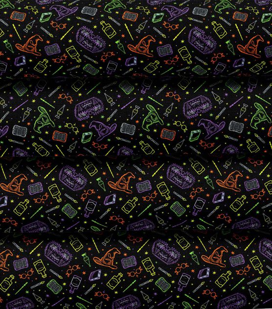 Harry Potter Time For Magic Halloween Cotton Fabric, , hi-res, image 3