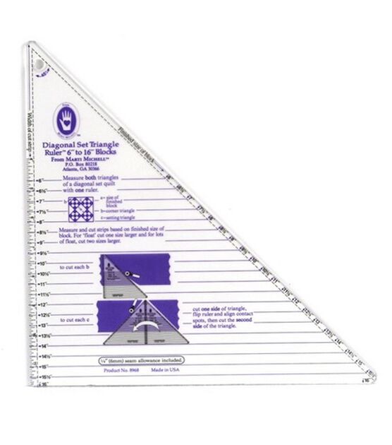 Large Diagonal Triangle Ruler