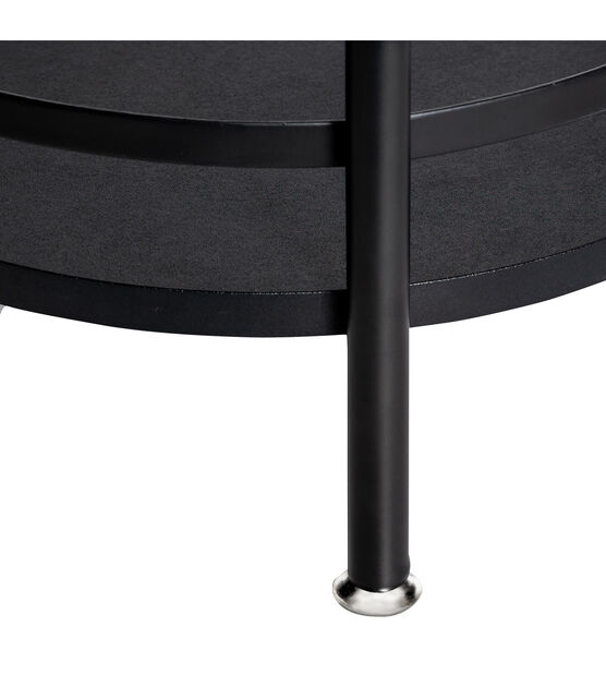 Honey Can Do 2 Tier Round Side Table Black, , hi-res, image 7
