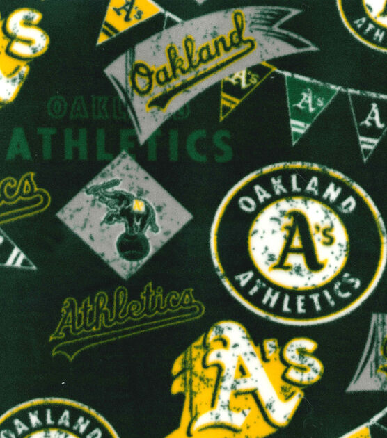 Fabric Traditions Oakland Athletics Fleece Fabric Vintage