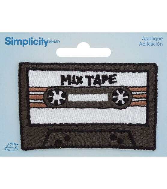 Simplicity Embroidered Cassette Tape Iron On Patch