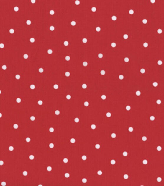 Polka Dots on Red Quilt Cotton Fabric by Keepsake Calico
