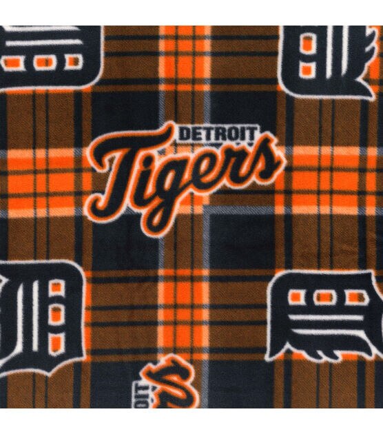 Fabric Traditions Detroit Tigers Fleece Fabric Plaid, , hi-res, image 2