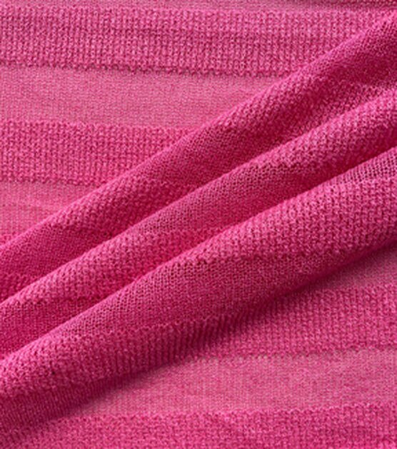 Pink Crochet Knit Apparel Fabric, , hi-res, image 3