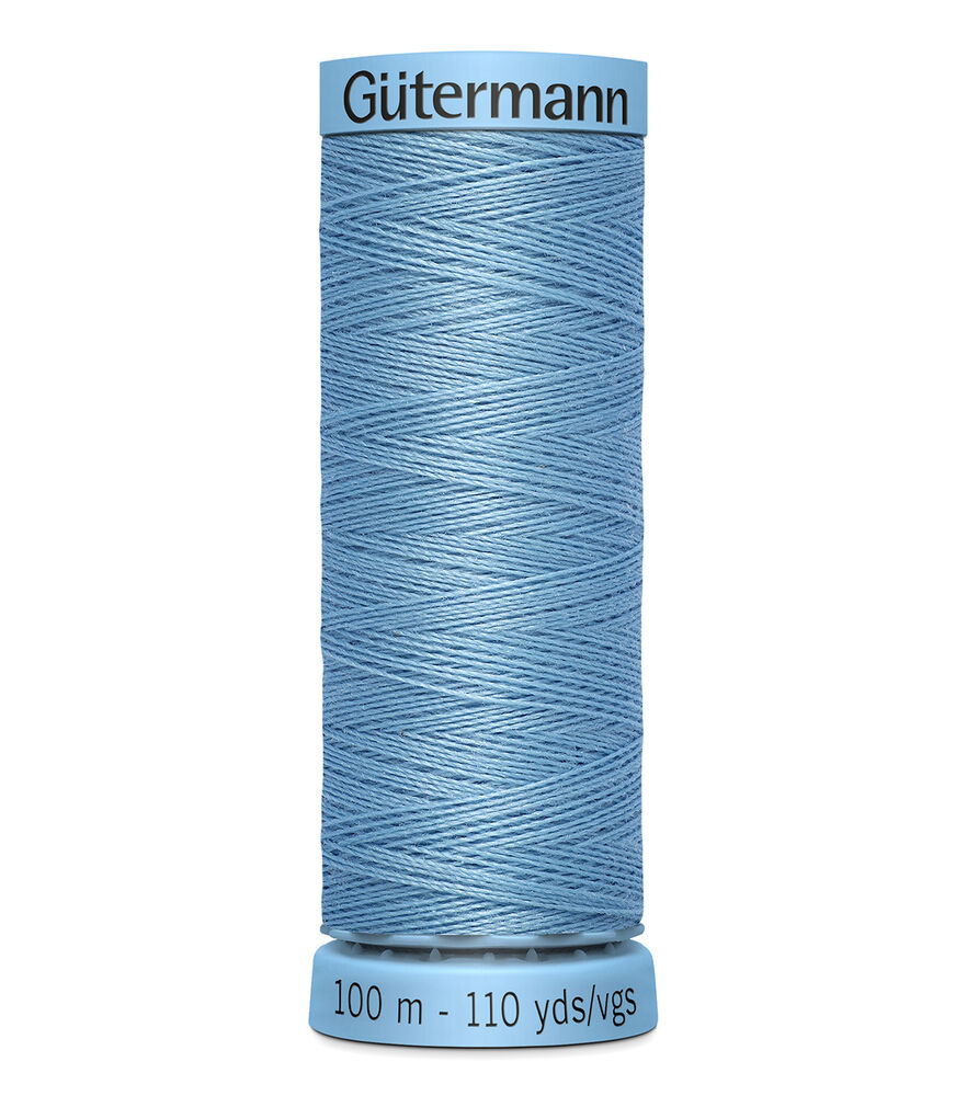Gutermann 110yd 30wt Silk Thread, 143 Blue, swatch