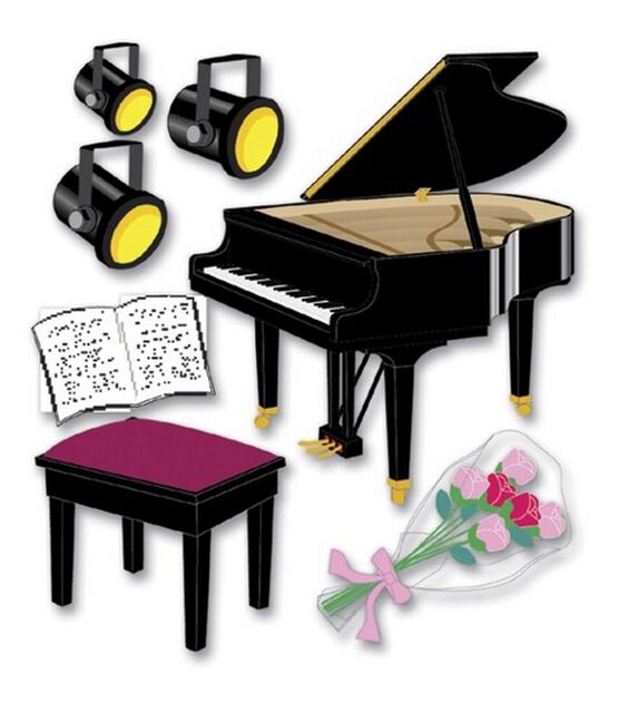 Jolee's Boutique Themed Ornate Stickers Piano Recital