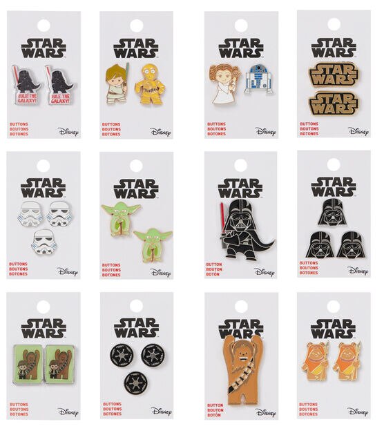Blumenthal Lansing 2ct Multicolor Star Wars Luke & C3PO Shank Buttons, , hi-res, image 6