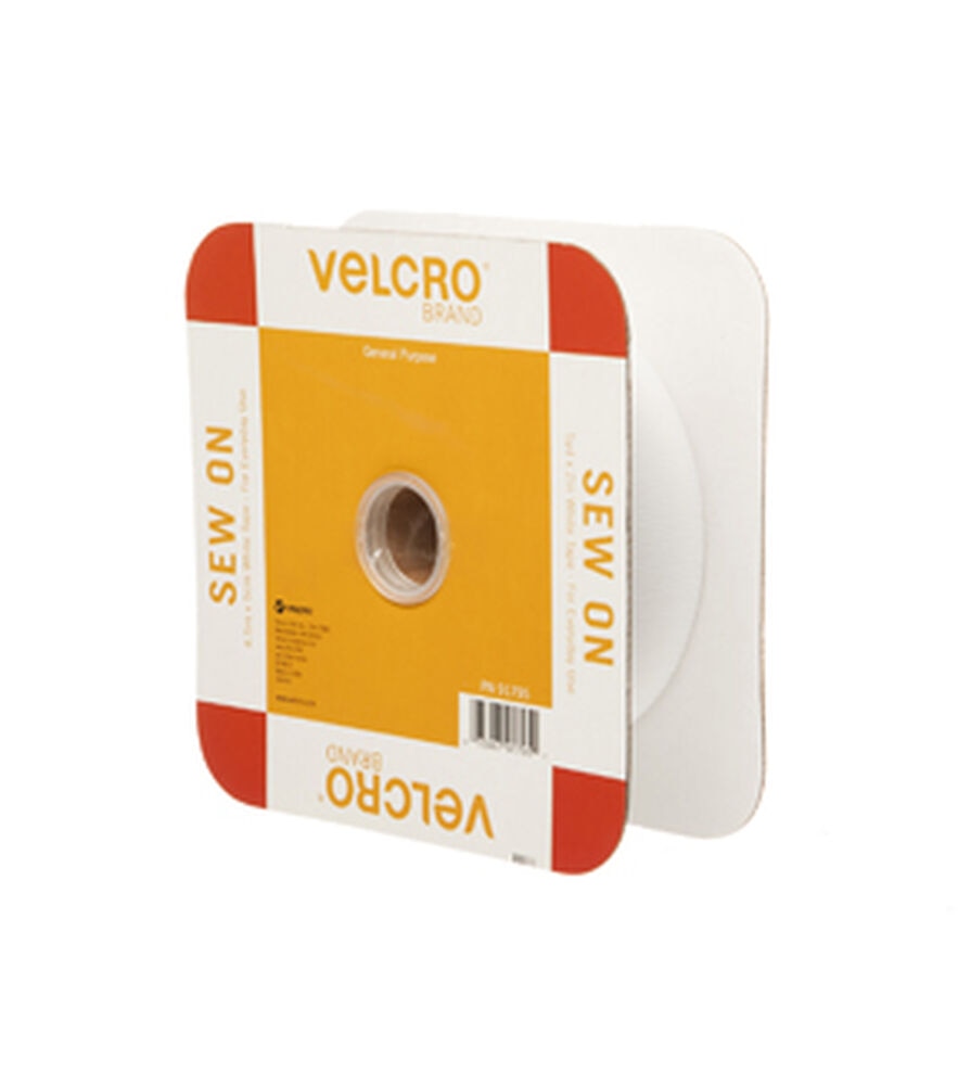 Velcro Sew on Tape 15ftx2 Reel White