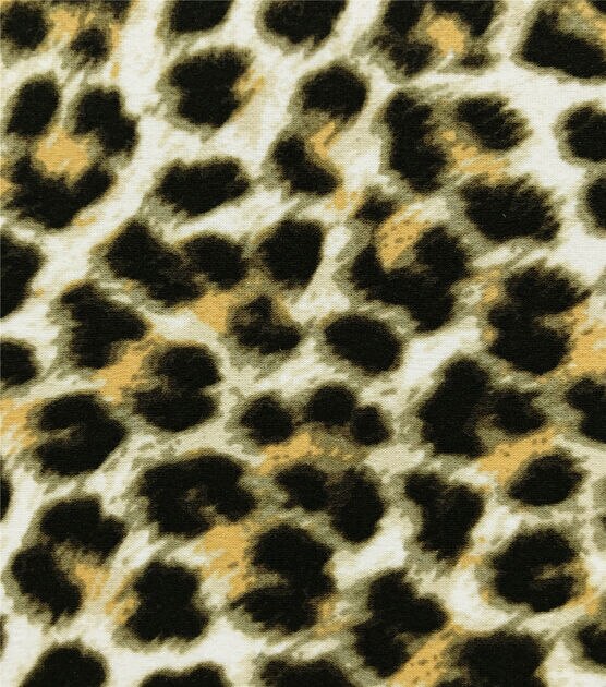 Cheetah Print Double Brush Jersey Knit Fabric, , hi-res, image 3