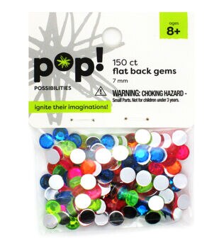 POP! 3mm Adhesive Gem Sticker Crystal 2x12