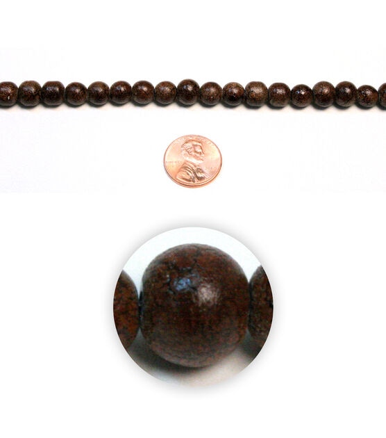 6" Brown Cracked Glass Bead Strands 2pk by hildie & jo