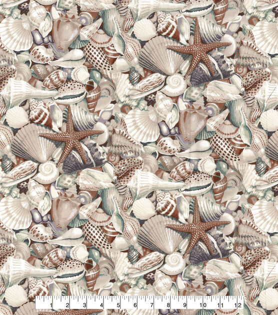 Fabric Traditions Novelty Cotton Fabric Seashells, , hi-res, image 2