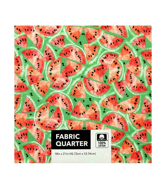 Watermelon 1-Piece Cotton Fabric Quarter