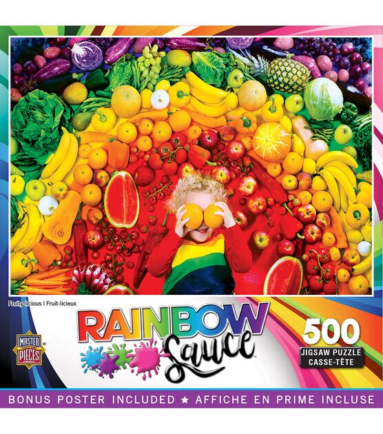 MasterPieces 15" x 21" Rainbow Sauce Fruity Licious Jigsaw Puzzle 500pc