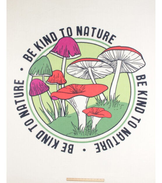 72" Wide Mushroom & Be Kind to Nature No Sew Fleece Blanket, , hi-res, image 3