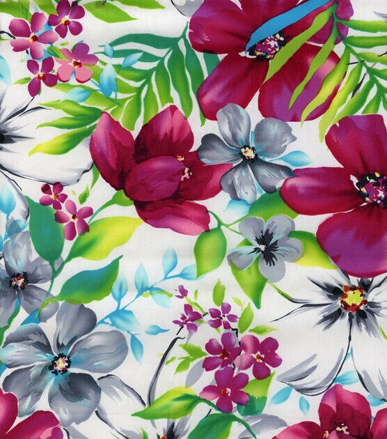 Tropical Shirting Fabric  Watercolor