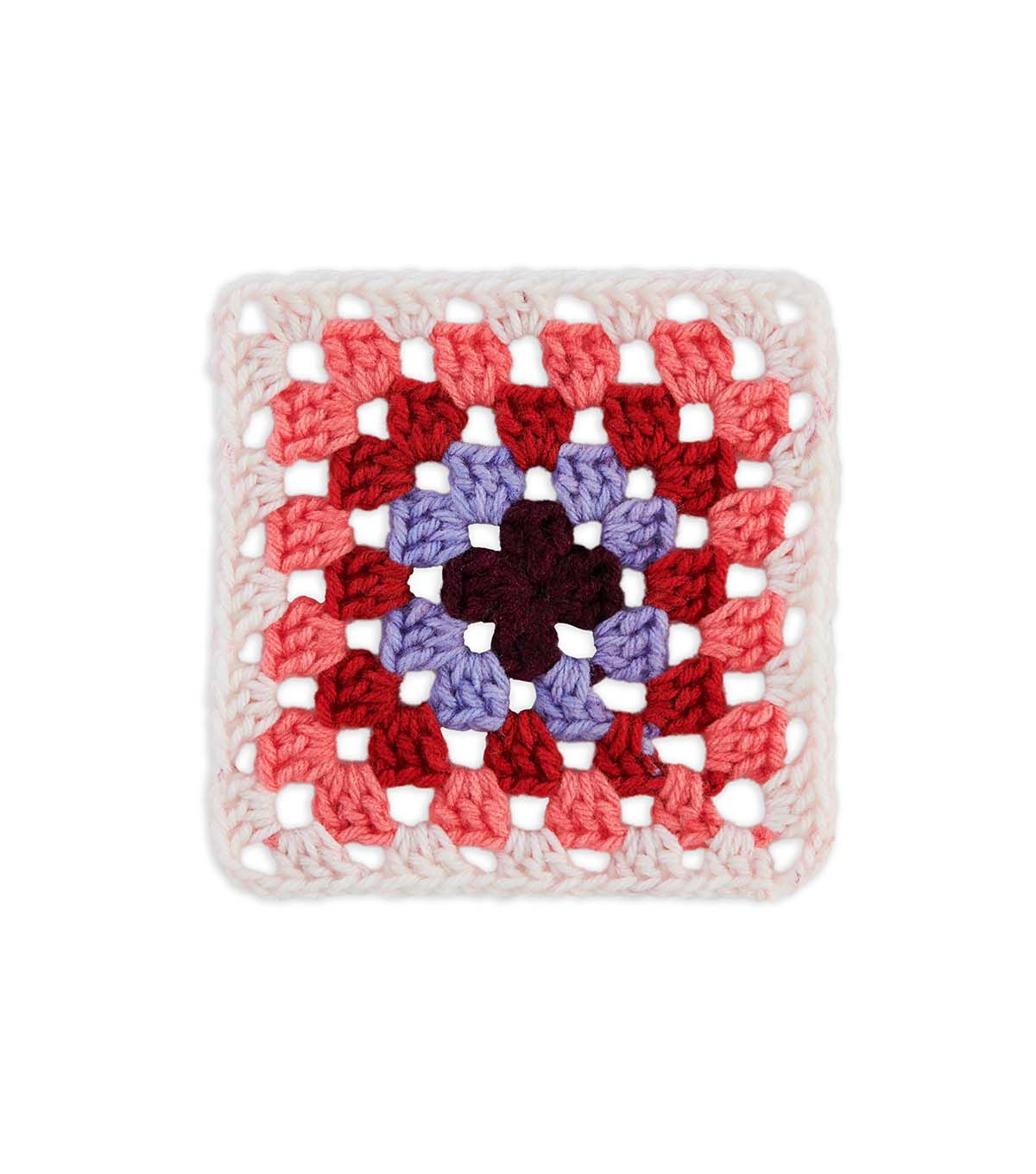 Red Heart All In One Granny Square Worsted Acrylic Yarn