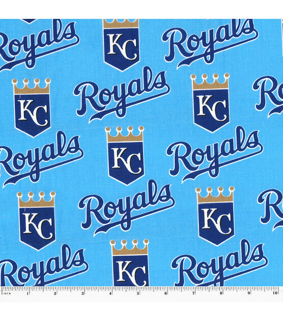 Fabric Traditions Kansas City Royals Cotton Fabric Mascot Logo