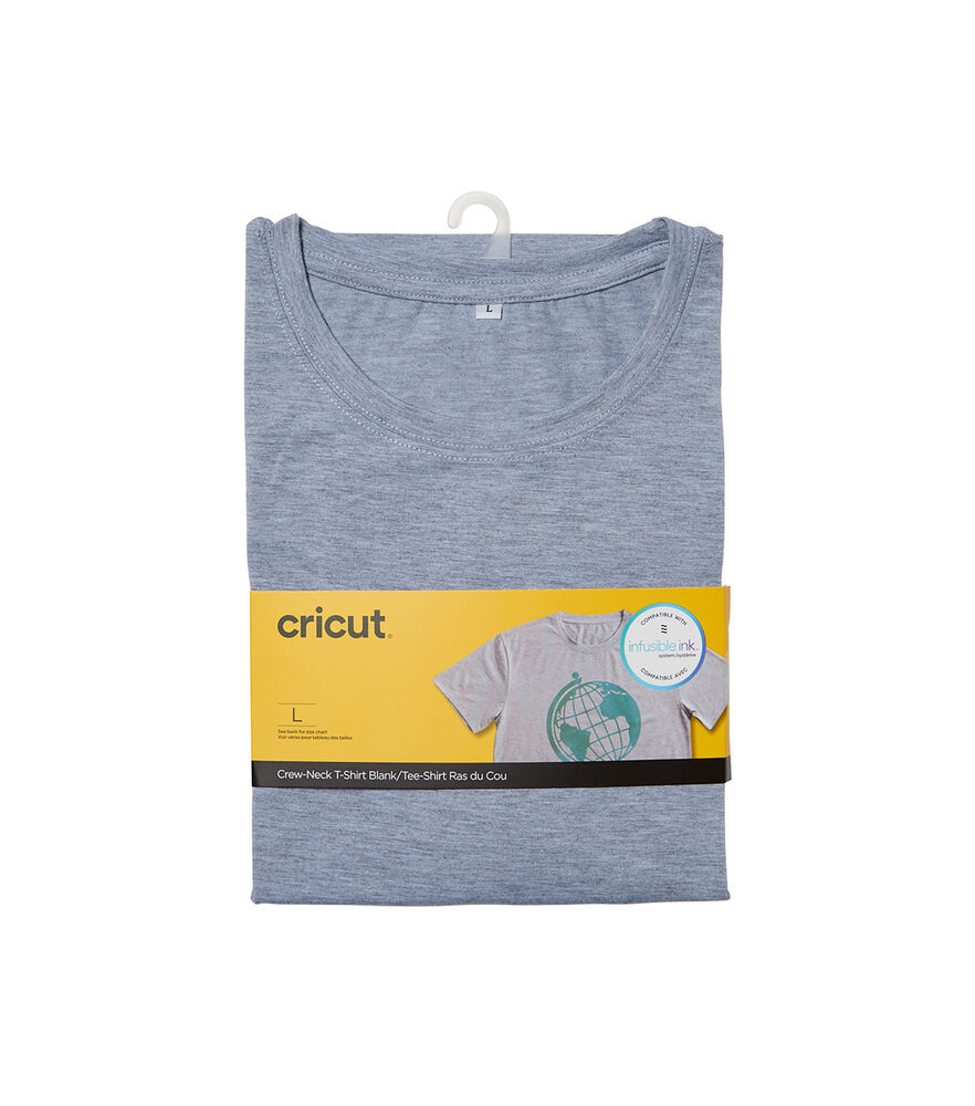Cricut Gray Infusible Ink Men's Crew Neck T Shirt Blank, Large, swatch
