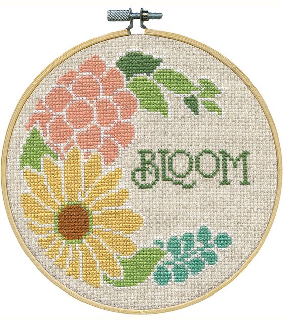 Design Works 6" Bloom Round Counted Cross Stitch Kit
