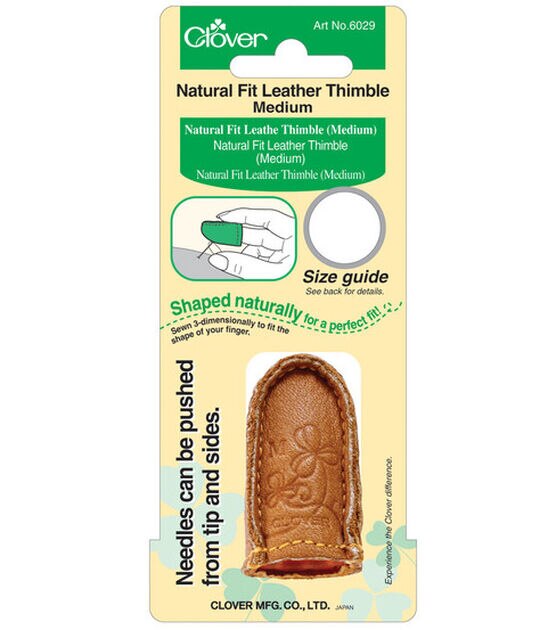 Natural Fit Leather Thimble Medium