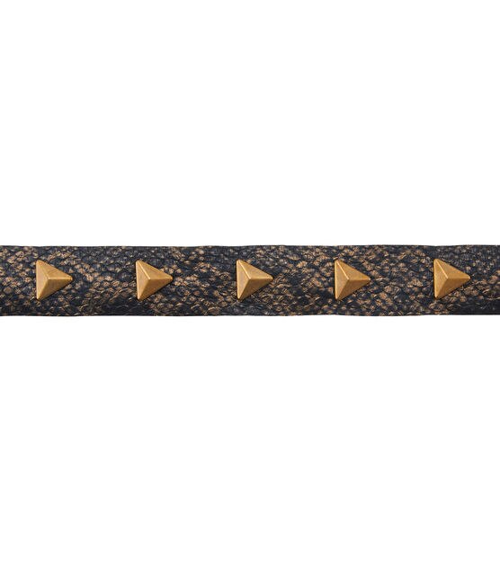 Yaya Han Sew on Studded Snake Trim 0.94'' Gold, , hi-res, image 2