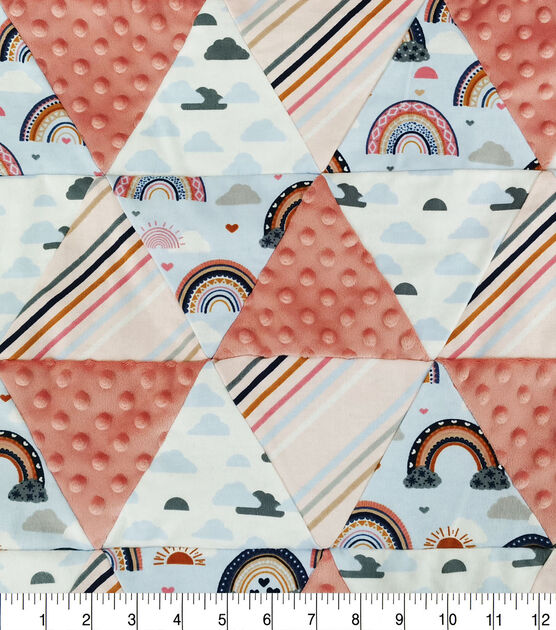 Rainbow Showers Cheater Quilt Nursery Fabric, , hi-res, image 3