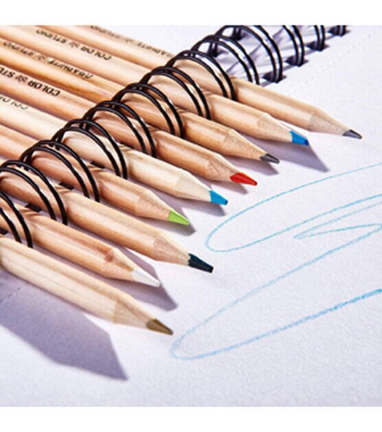 KINGART Sketch Combo Pack with 11x14 Sketchbook & 30 Piece Pencil