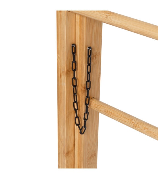 Honey Can Do 20.5" x 63" Natural Bamboo Folding Ladder Rack, , hi-res, image 7