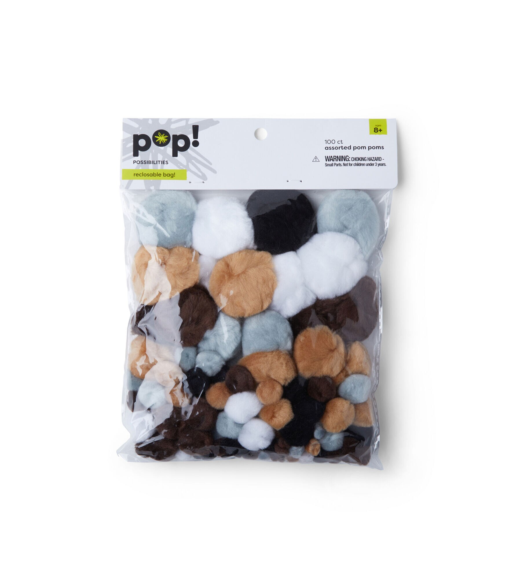 11073 POM POMS .5IN ASST COLORS 100CT - Factory Select