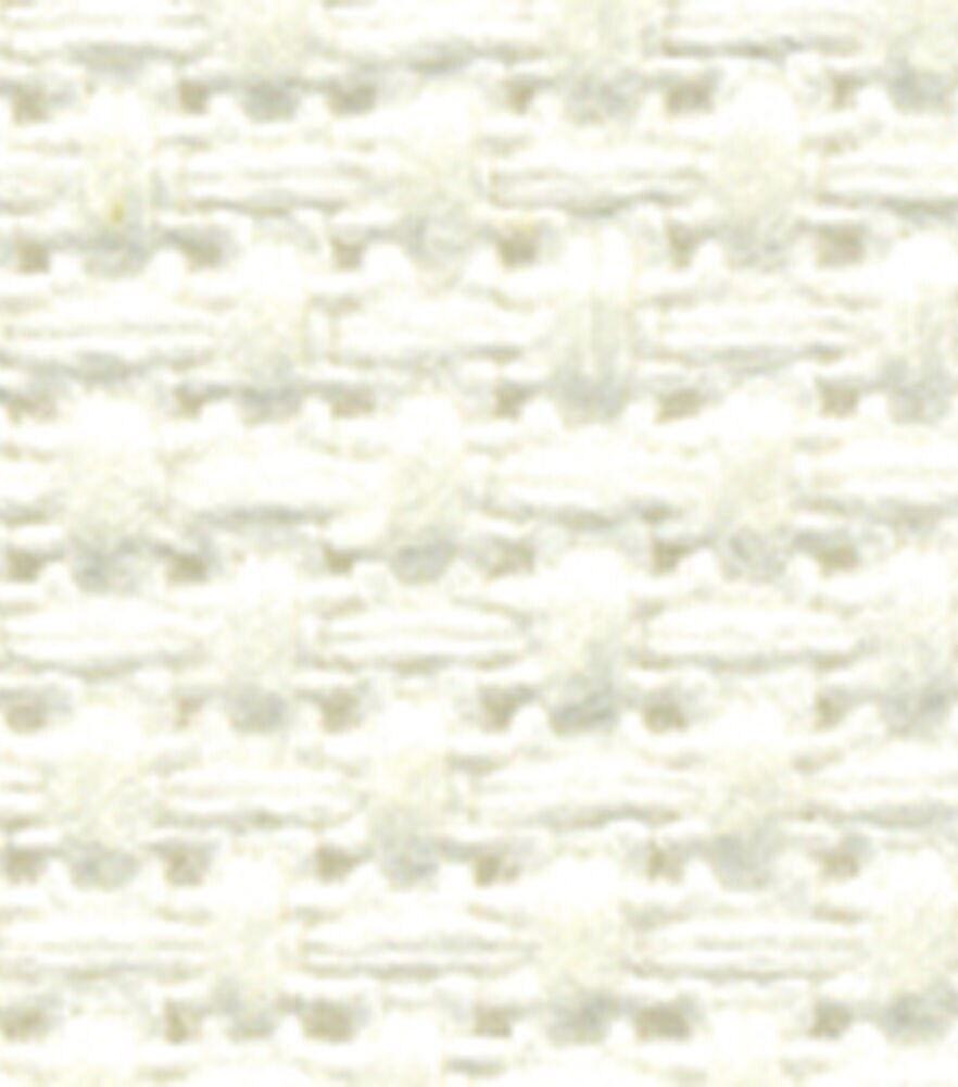 DMC 15" x 18" Gold Standard 14 Count Aida Cross Stitch Fabric, Antique White, swatch