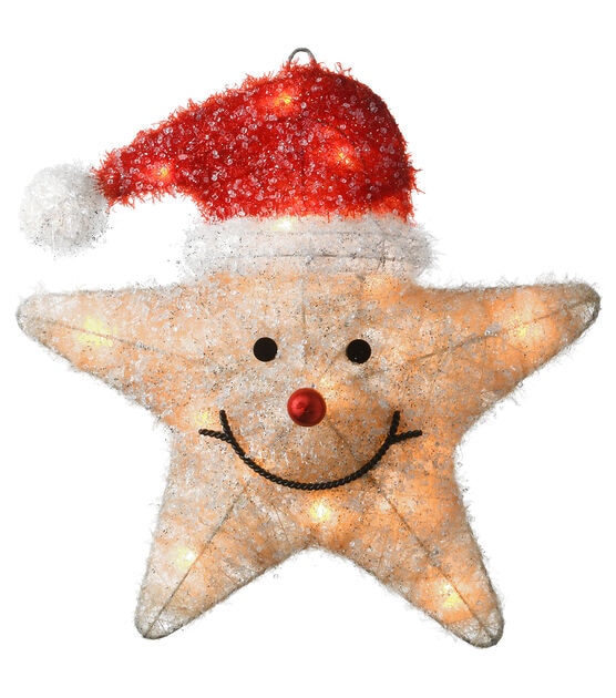 National Tree 18" Battery Operated Smiling Yellow Star