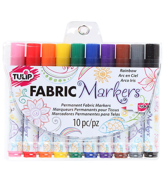 Rainbow  fabric Markers 10 pk