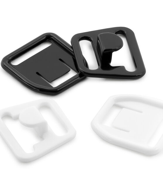 Kole Imports HB167 Bra Clips Set, Pack of 8, Flexible Plastic Bra Clips,  White, Black, Beige and Transparent