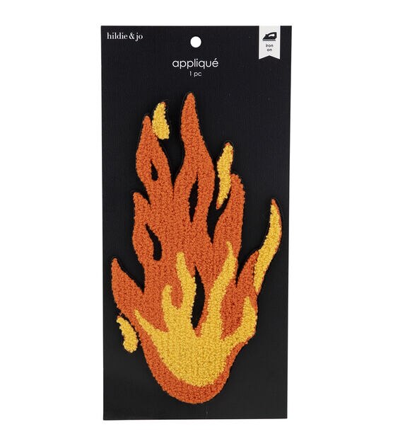 4" x 7.5" Flame Iron On Patch by hildie & jo