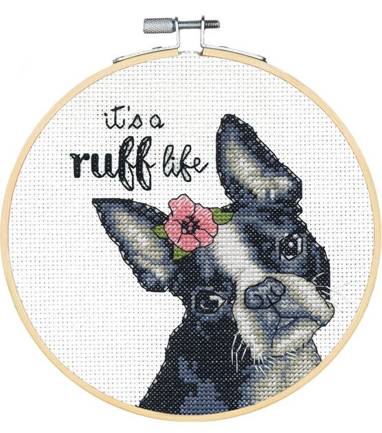 Dimensions 6" It's a Ruff Life Counted Cross Stitch Kit