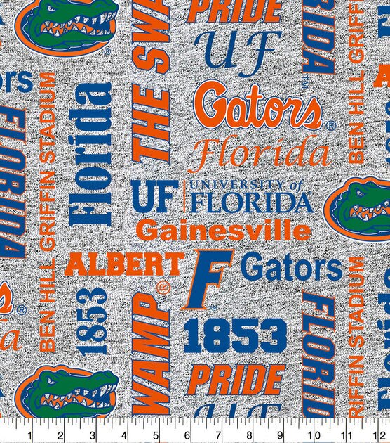 Florida Gators Fleece Fabric Heather Verbiage