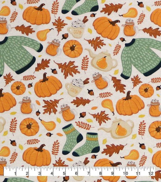 Fall Sweaters Super Snuggle Flannel Fabric, , hi-res, image 2
