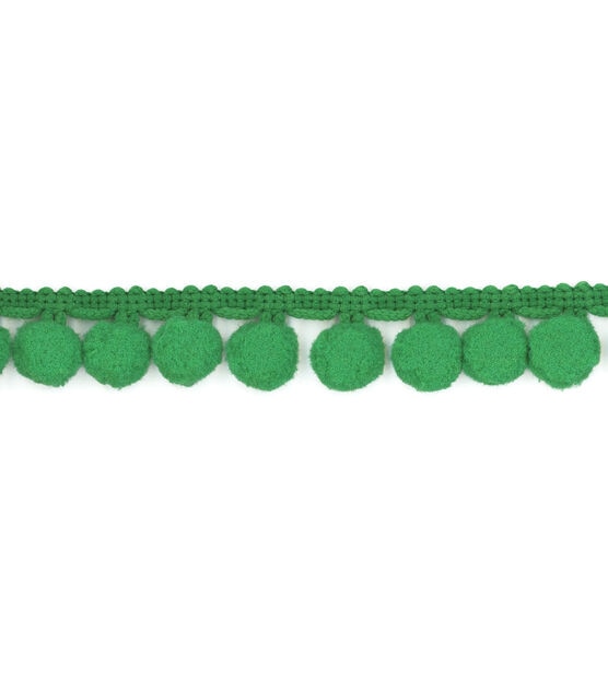 Simplicity Medium Pom Pom Trim 0.75'' Emerald, , hi-res, image 2