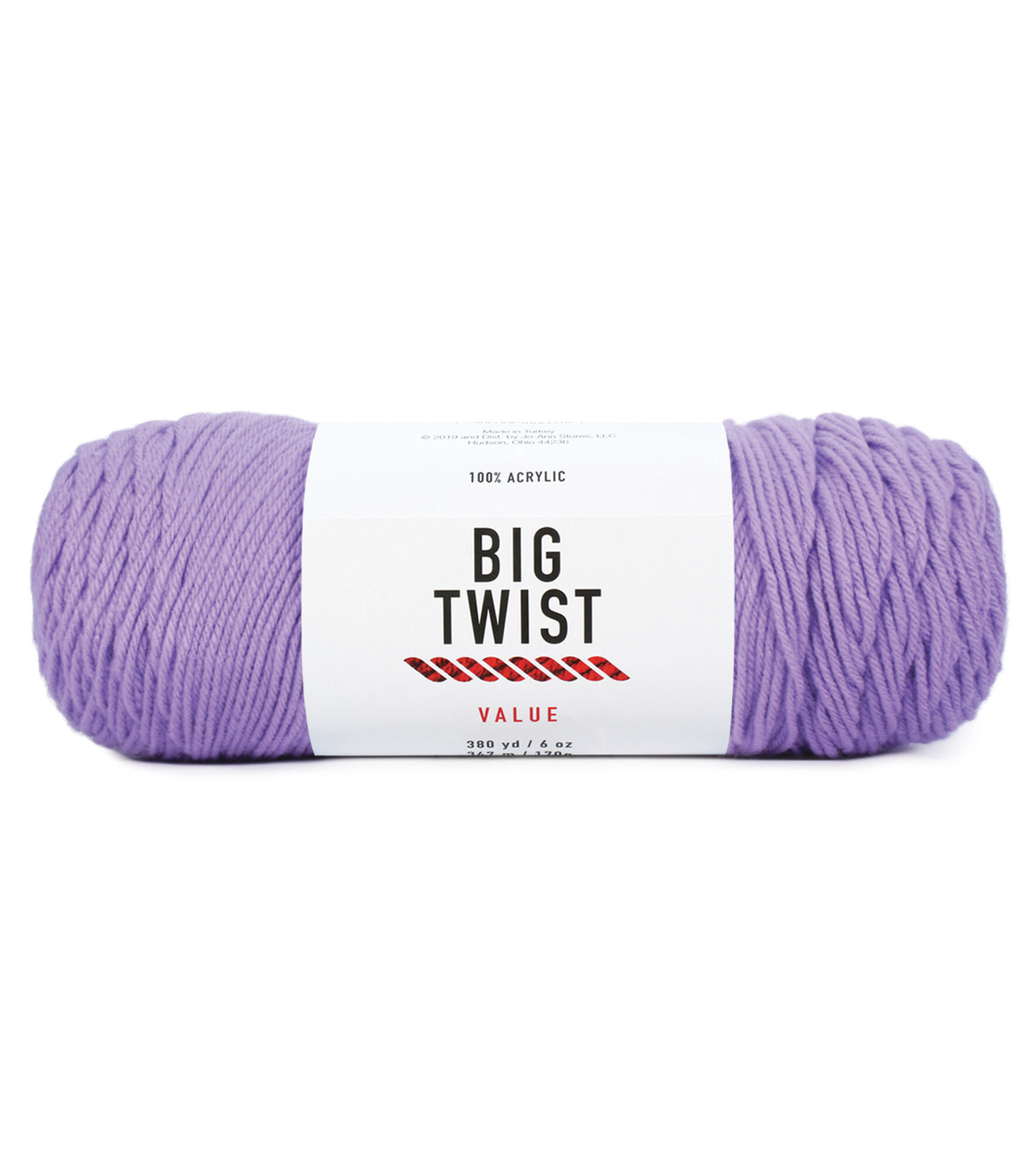 Value 380yd Worsted Acrylic Yarn by Big Twist, Lilac, hi-res