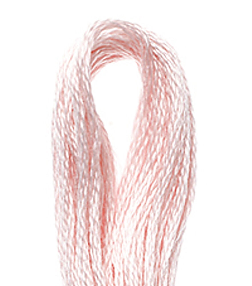 DMC 8.7yd Pink 6 Strand Cotton Embroidery Floss, 963 Light Dusty Rose, swatch, image 11
