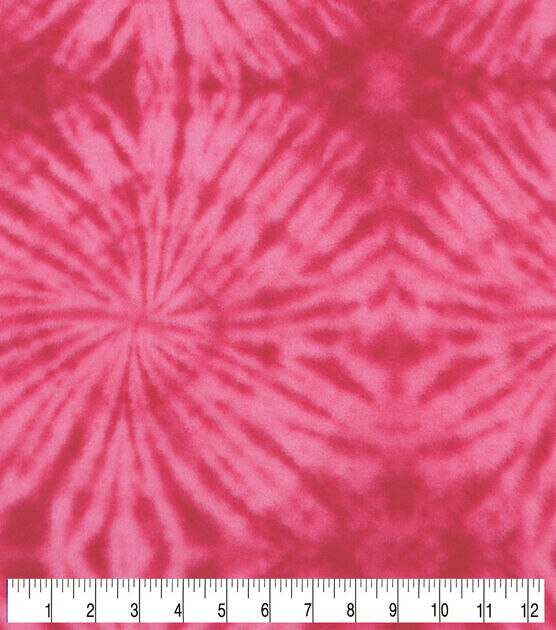 Pink Tie Dye Anti Pill Fleece Fabric, , hi-res, image 3