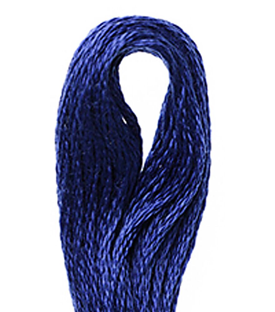 DMC 8.7yd Blues & Purples Cotton Embroidery Floss, 824 Very Dark Blue, swatch, image 27