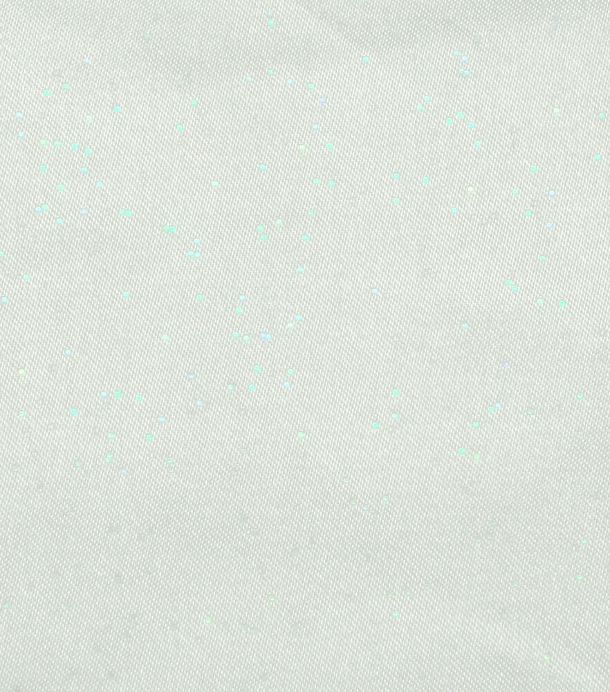 Glitterbug Satin Fabric Glitter, White, swatch