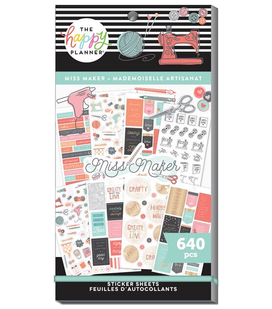640pc Miss Maker 30 Sheet Happy Planner Sticker Pack