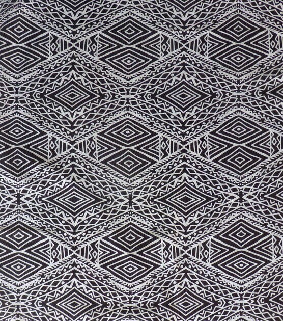 Black & White Diamonds Global Print Cotton Shirting Fabric, , hi-res, image 2